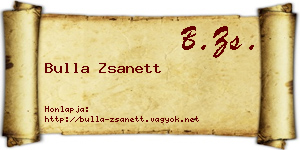 Bulla Zsanett névjegykártya